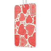 Extravagantes Muster für rote Herzen Autolufterfrischer (Links)