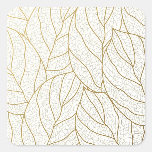 extravagantes Muster Quadratischer Aufkleber (Vorderseite)