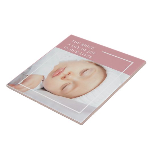 Extravagantes Niedliches Baby-Foto | Rosa und Weiß Fliese (Seite)