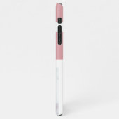 Extravagantes Niedliches Baby-Foto | Rosa und Weiß iPhone Hülle (Linke Seite)