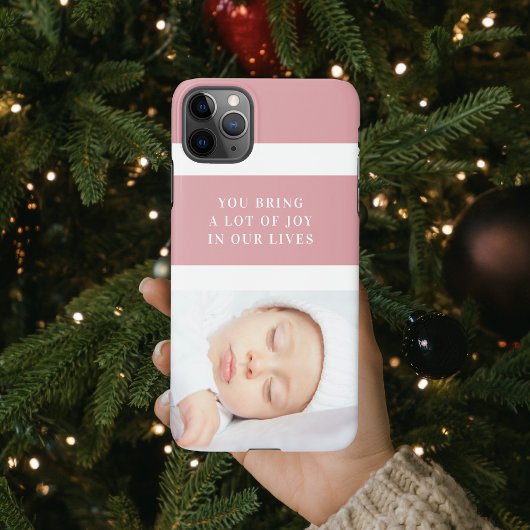 Extravagantes Niedliches Baby-Foto | Rosa und Weiß iPhone Hülle