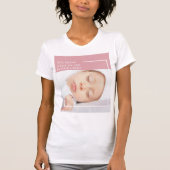 Extravagantes Niedliches Baby-Foto | Rosa und Weiß T-Shirt (Vorderseite)