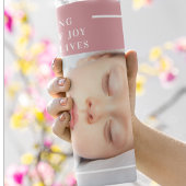 Extravagantes Niedliches Baby-Foto | Rosa und Weiß Thermosbecher