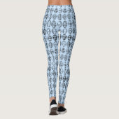 Extravagantes Ostereier Muster hell blau Leggings (Rückseite)