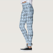 Extravagantes Ostereier Muster hell blau Leggings (Links)