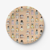 Extravagantes Parfüm-Flaschenmuster Pappteller (Vorderseite)
