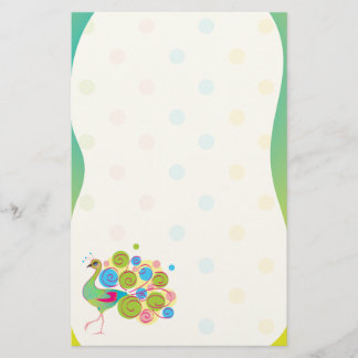 Extravagantes Pfau-Briefpapier Briefpapier