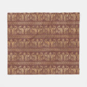 Extravagantes Pfauenmuster Fleecedecke (Vorderseite (Horizontal))