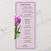 Extravagantes Pink Tulip Hochzeitsprogramm Programm (Rückseite)