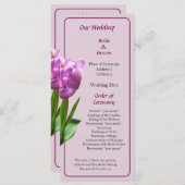 Extravagantes Pink Tulip Hochzeitsprogramm Programm (Vorne/Hinten)