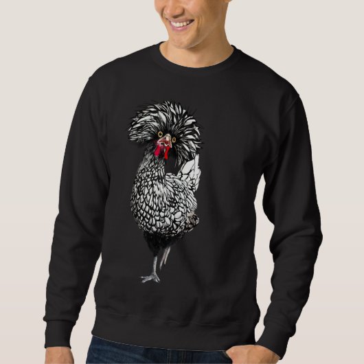 Extravagantes polnisches Hühnchen Sweatshirt (Vorderseite)