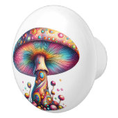 Extravagantes Rainbow-farbenes Toadstool Keramikknauf (Rechts)