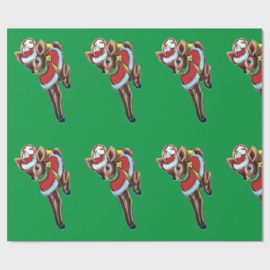 Extravagantes Rentierpapier Geschenkpapier (Flach)