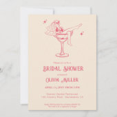 Extravagantes Retro-Brautparty Margarita Einladung (Vorderseite)