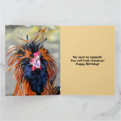 Extravagantes Rooster Happy Geburtstag Spaß BIG GR Karte (Innenseite)