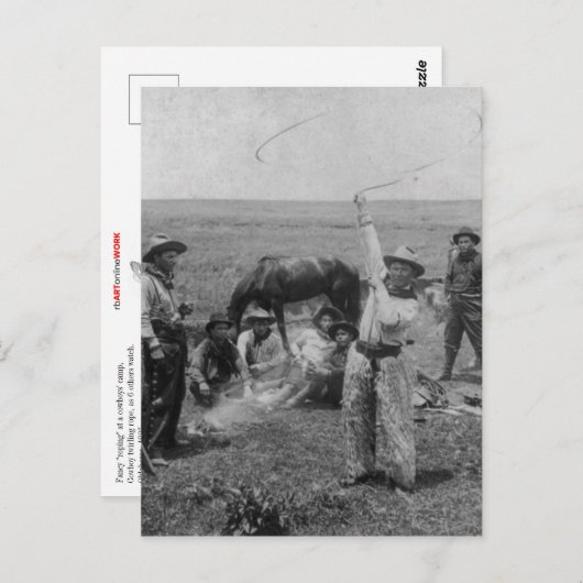 Extravagantes Roping Postkarte (Vorne/Hinten)