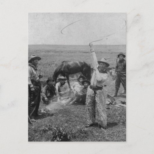 Extravagantes Roping Postkarte (Vorderseite)