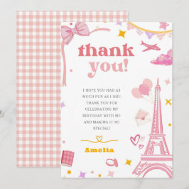 Extravagantes rosa Eiffelturm Paris Thema Danke Ka