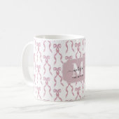 Extravagantes rosa Muster Kaffeetasse (Vorderseite Links)