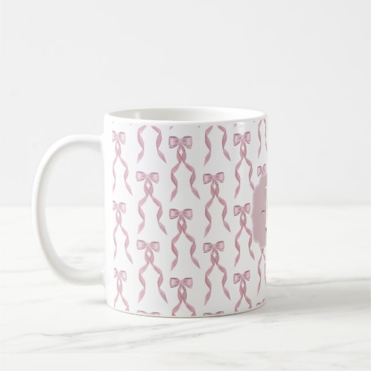 Extravagantes rosa Muster Kaffeetasse (Links)