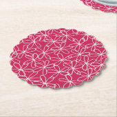 Extravagantes rosa und weißes Design Untersetzer (angewinkelt)