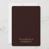 Extravagantes Rot & Gold Save the Date Einladung (Rückseite)