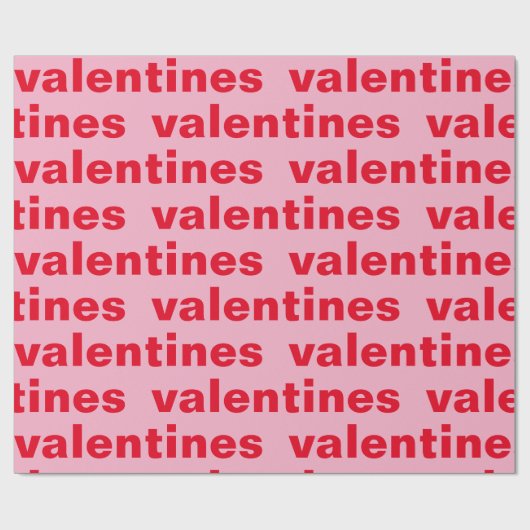 Extravagantes Rot- und Rosatinmuster Geschenkpapier (Flach)