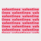 Extravagantes Rot- und Rosatinmuster Geschenkpapier Set (Vorderseite)