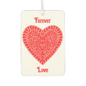 Extravagantes Rotes Romantisches Herz individuell Autolufterfrischer (Vorderseite)