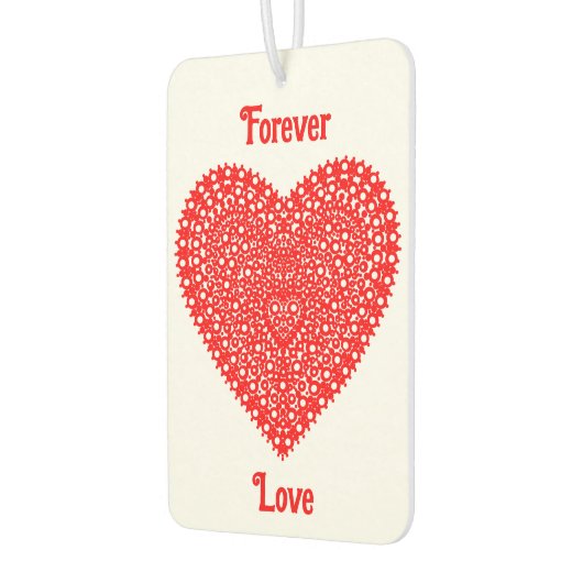 Extravagantes Rotes Romantisches Herz individuell Autolufterfrischer (Links)