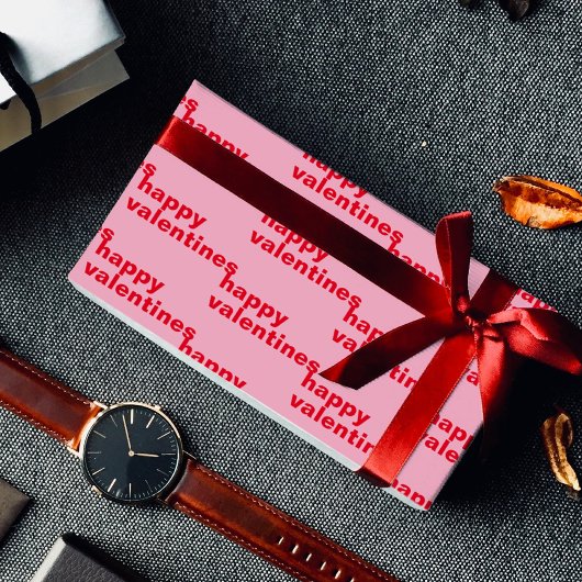 Extravagantes rotes und rosafarbenes Tapezierpapie Geschenkpapier