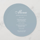 Extravagantes Round-Menu Einladung (Vorne/Hinten)