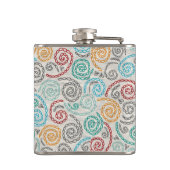 Extravagantes rumpled Papier der Stickerei Flachmann (Rückseite)