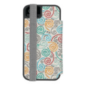 Extravagantes rumpled Papier der Stickerei Incipio iPhone Geldbeutel-Hülle (Folio Rückseite)