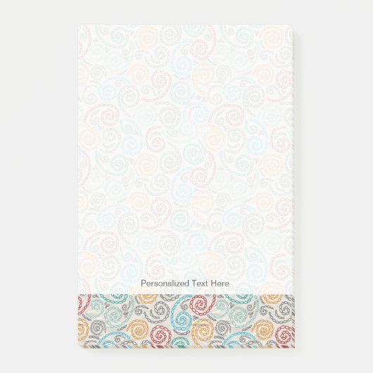 Extravagantes rumpled Papier der Stickerei Post-it Klebezettel (Vorderseite)