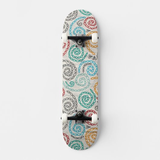 Extravagantes rumpled Papier der Stickerei Skateboard (Vorderseite)