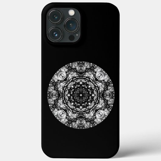 Extravagantes Runddesign auf schwarz. Case-Mate iPhone Hülle (Rückseite)