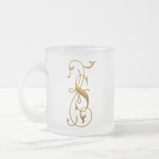 Extravagantes S mit Monogramm Mattglastasse (Links)
