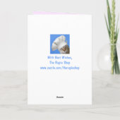 Extravagantes Schaf mit Blume zum Geburtstag Karte (Rückseite)