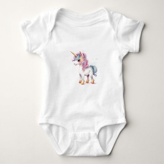 Extravagantes schönes Einhorn, Girl-Geschenk Baby Strampler (Vorderseite)