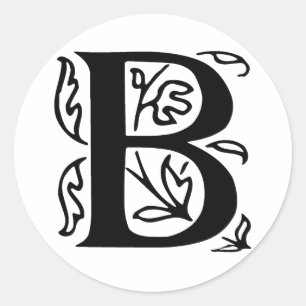 Extravagantes Schreiben B Runder Aufkleber