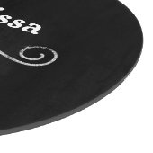 Extravagantes Schwarz und Silber Schneidebrett (Ecke)