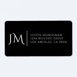 Extravagantes Schwarz/Weiß-Rücksendesiegel Adressaufkleber