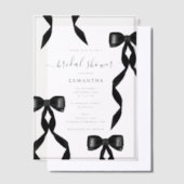 Extravagantes Schwarzes Bow-Brautparty Pergament Einladungen (Versetzt)