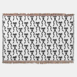 Extravagantes Schwarzes Bow-Muster Decke