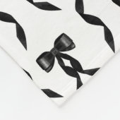 Extravagantes Schwarzes Bow-Muster Fleecedecke (Ecke)