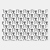 Extravagantes Schwarzes Bow-Muster Geschenkpapier Set (Vorderseite 2)