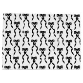 Extravagantes Schwarzes Bow-Muster Große Geschenktüte (Rückseite)