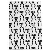 Extravagantes Schwarzes Bow-Muster Mittlere Geschenktüte (Rückseite)