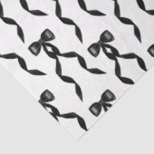 Extravagantes Schwarzes Bow-Muster Seidenpapier (Ausschnitt)